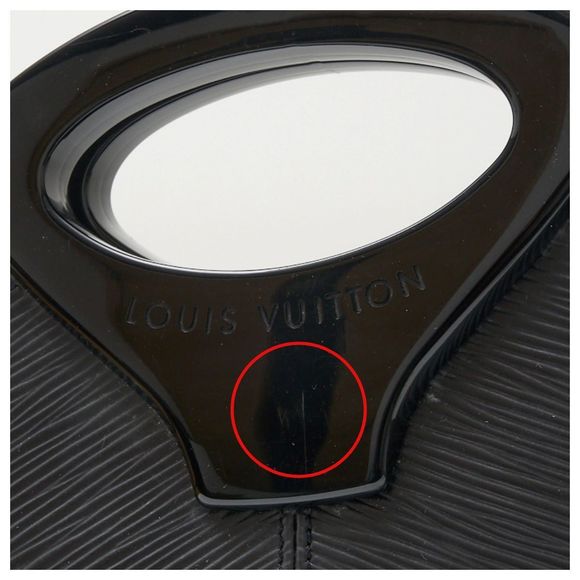 Louis Vuitton Demi Lune Handbag Epi Leather Black Gray - Picture 6 of 8